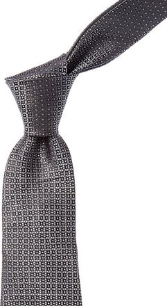 Canali Grey Silk Tie