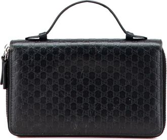 Gucci Portafoglio Microguccissima con zip a giro 2000-2015 - Nero