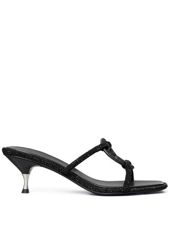 Tory Burch Mules con decorazione Miller 55mm - Nero