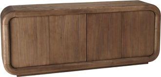 Macabane Aparador de 4 puertas de madera de mindi