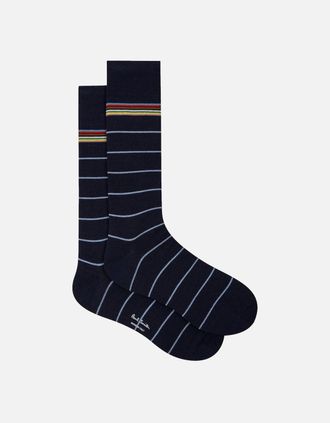 Paul Smith Mens PS Paul Smith Haider Pinstripe Socks 47 Navy - Black - Size: 16/14.5/8/15/8.5/15.5/9/13/13.5/14/6.5/7/7.5/11.5/5/12/5.5/12.5/6/3.5/3/10.5/4/11/4