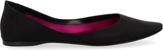 Saint Laurent Ballerinas, female, Black, Size: 7 US Crepe Satin Ballerina