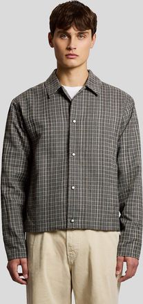 Lyle & Scott Mens Lightweight Check Overshirt - Black - Size X-Large