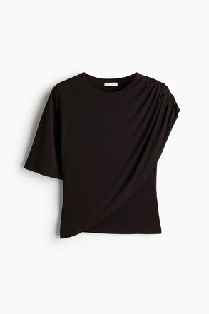H&M Drapiertes Shirt - Brown