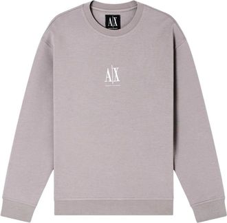 A|X Armani Exchange Hoodies & sweatvesten, Heren, Grijs, XS, Katoen, Crewneck Sweatshirt