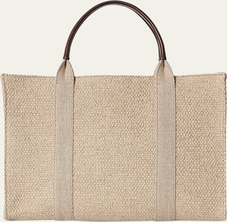The Row Georgia Woven Structured Tote Bag