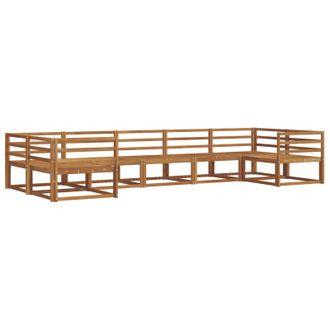 vidaXL Conjunto De Sof&aacute;s De Exterior 7 Pcs Natural Vidaxl