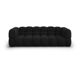 Cosmopolitan Design Sof&aacute; modular 4 plazas de terciopelo negro