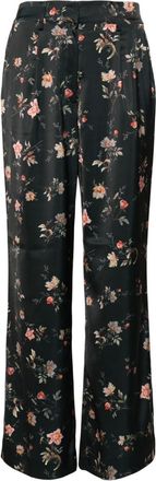 AllSaints floral-print satin trousers - women - Spandex/Elastane/Recycled Polyester/Polyester - 6 - Black