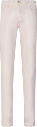 Jacob Cohen Slim Fit Katoenen Broek Parel Grijs - Heren - Slim Fit Broeken - Grijs - W36 - Katoen - Broeken