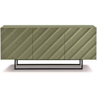 Capodarte Madia 3 ante in legno 180 cm Verde piedini sagomati - kalla