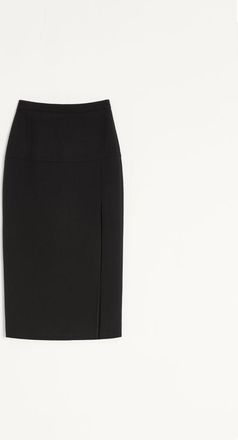 Valentino Wool Crepe Midi Skirt Wo