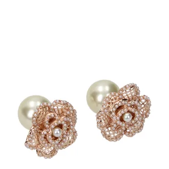 Dior Pink Brass Womens Earrings