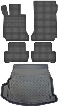 OEM Juego De Alfombrillas De Goma Para Coche Y Maletero Para Mercedes Clase E W207 Coup&eacute; (febrero De 2009 A Noviembre De 2016)