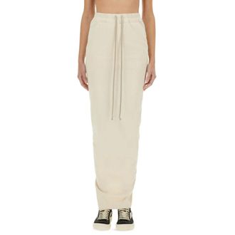 Rick Owens Maxi Skirts, female, Beige, Size: M Pillar Maxi Skirt