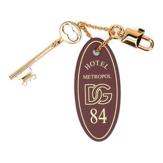 Dolce & Gabbana Keychain with leather tassel - female - Dolce & Gabbana - Keychains - Brown - ONE SIZE - Accessories