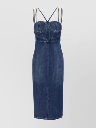 Nensi Dojaka denim midi dress