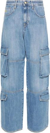 Jacob Cohen Relaxed-fit Cargo Jeans - Dames - Loose Fit Jeans - Blauw - W27 - Katoen - Jeans