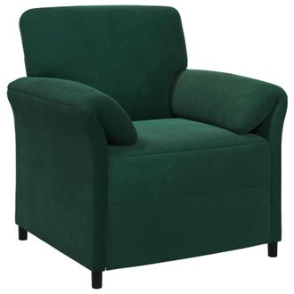 vidaXL Sof&aacute; De Una Plaza Verde Oscuro 88 X 83 X 95 Cm Terciopelo Vidaxl
