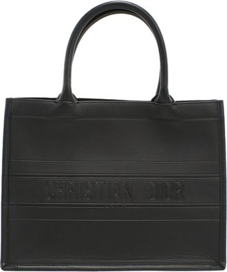 Dior Black Leather Tote Bag (Pre-Owned)