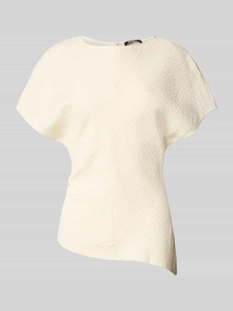 Gina Tricot T-Shirt mit asymmetrischem Schnitt Modell Maria in Ecru, Gr&ouml;&szlig;e XS