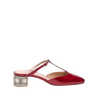 Casadei Heeled Mules, female, Red, Size: 7 US Belle Epoque Sabot