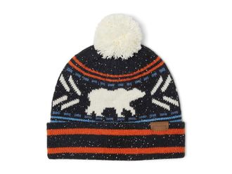 Pendleton Icon Pom Beanie Traditional Womens Hats Black, Nylon/Wool