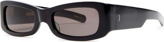 Flatlist Kareem Rectangle-frame Sunglasses - Black - One Size