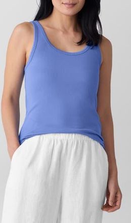 Eileen Fisher Slim Fit Scoop Neck Stretch Cotton Tank in Ultma at Nordstrom Rack, Size Xx-Small