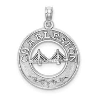 Diamond2Deal 14k Gold CHARLESTON Bridge Charm Pendant