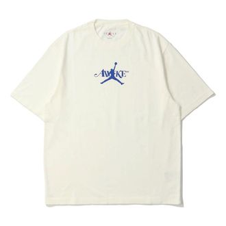 Air Jordan x Awake NY T-Shirt Asia Sizing Sail Game Royal FV9914-133