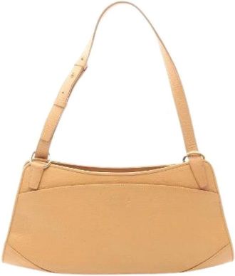 Loewe Pre-owned Shoulder Bags, female, Beige, Size: ONE SIZE Pre-owned Leather Shoulder Bag