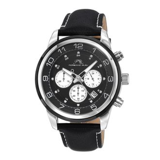 Porsamo Bleu Arthur Chronograph Quartz Black Dial Mens Watch 1091AARL
