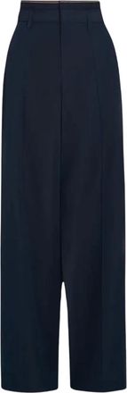 Vince Pantaloni dritti con bordo a coste - Blu