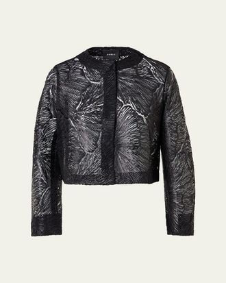 Akris Haron Embroidered Short Jacket