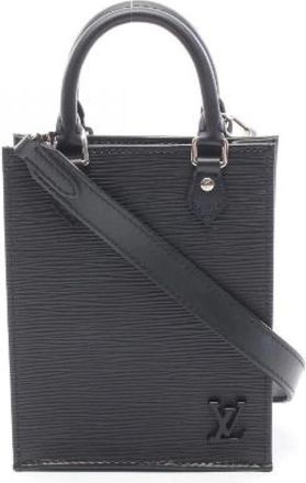Louis Vuitton Pre-owned Petit Sac Plat Epi Handbag - Dames - Vintage Handtas - Zwart - ONE Size - Leer - Vintage