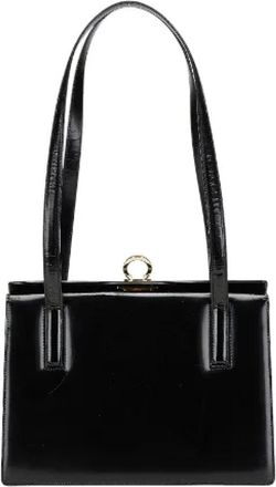 Ferragamo Pre-owned Handbags, female, Black, Size: ONE SIZE Pre-owned Leather shoulder-bags
