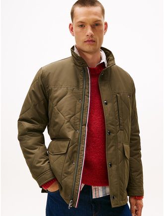 Tommy Hilfiger Mens Quilted Field Jacket - Green - M