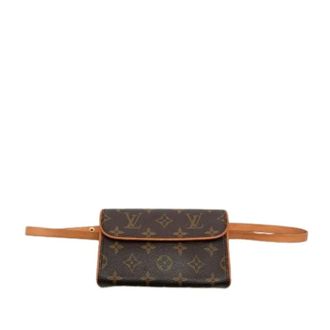 Louis Vuitton Pre-owned Pochette Florentine - Dames - Pre-owned - Bruin - Maat: ONE Size Leer