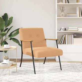 vidaXL vidaXL poltrona Beige Tessuto simile alla lana ricci