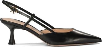 Gianvito Rossi Zwarte Pumps met Gouden Lintgesp - Dames - Pumps - Zwart - 36 EU - Schoenen