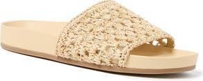 Loeffler Randall Henri Crochet Raffia Slide Sandal in Natural at Nordstrom Rack, Size 10.5