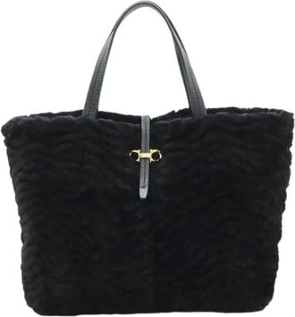 Ferragamo Pre-owned Leather Tote - Dames - Vintage Shopper - Zwart - ONE Size - Leer - Vintage