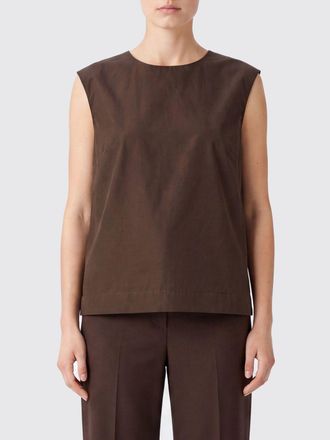 Parosh P. A.R. O.S. H. Sleeveless Crew Neck Top with Teardrop Back