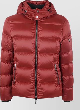 Moorer brett hooded padded jacket long sleeves