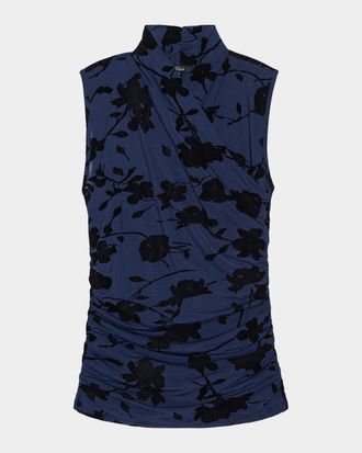 Rails Lauris Sleeveless Velvet Floral Top