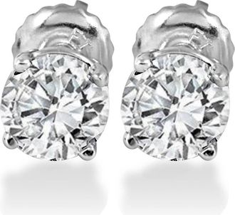 Pompeii3 1.25CT Lab Grown Diamond Studs Screw Back 14K White Gold