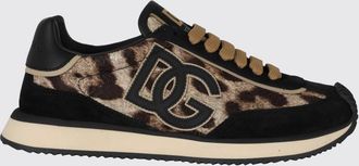 Dolce & Gabbana Sneakers DG Cushion in pelle e cotone con stampa animalier