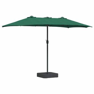 Berkfield Home Garden Parasol Folding Green 385 x 209 x 244 cm Fabric