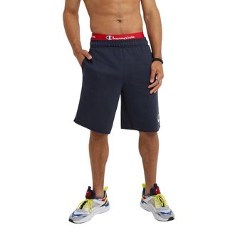Champion Mens Graphic Powerblend Fleece Short, Navy, XX-Large